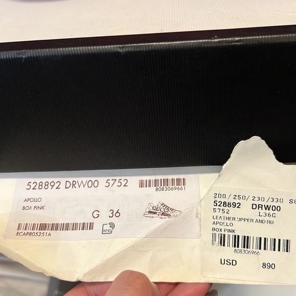 Gucci pink sneakers size 36 💘 - Picture 5 of 7